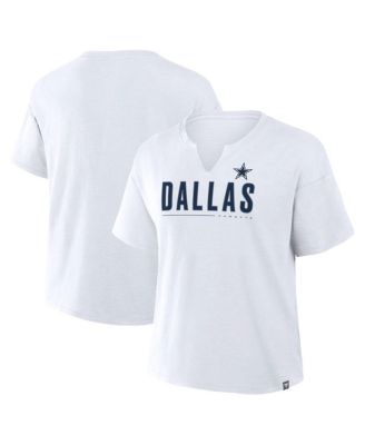 Fanatics - Women's White Dallas Cowboys Redzone Slub Boxy T-Shirt