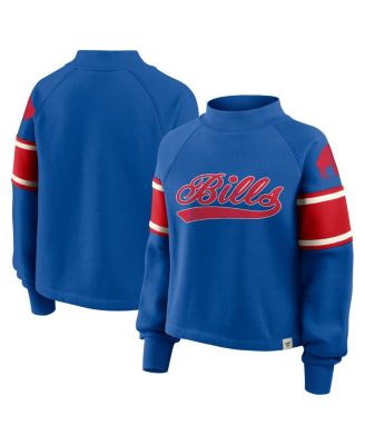 Fanatics - Women's Royal Buffalo Bills Oversized Hometown Toss Sweep Mock Neck Pullover