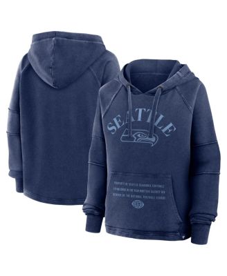 Fanatics - Women's Navy Seattle Seahawks Oversized Raglan Gridiron Hoodie