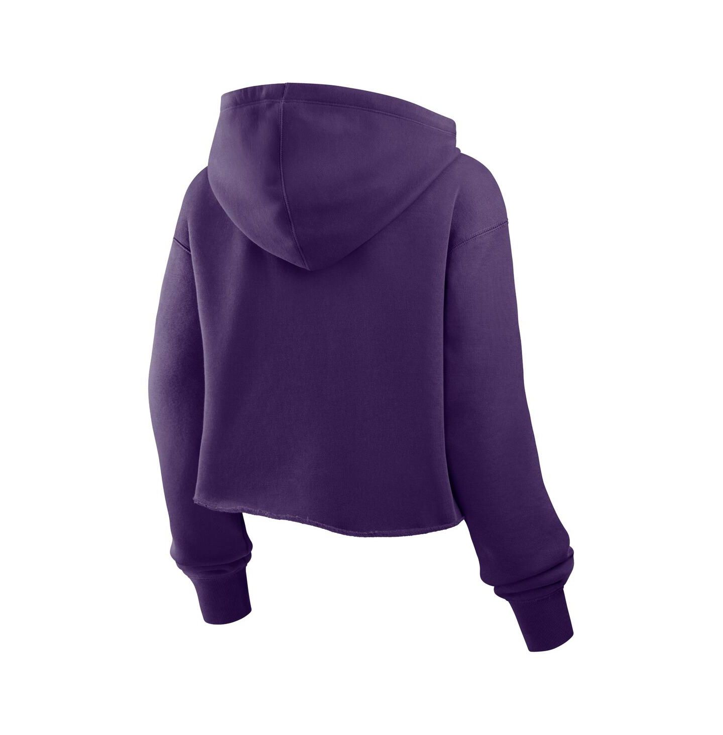 Женское худи Fanatics Purple Baltimore Ravens Oversized Hometown Heritage Cropped — фото 3