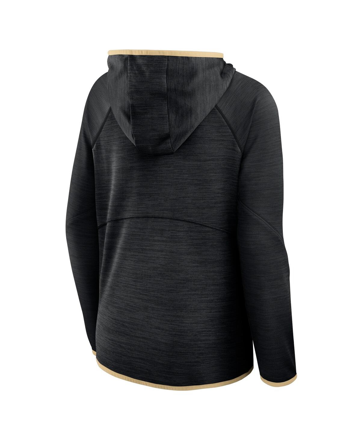 Fanatics Women's Black New Orleans Saints Redzone End Around Pass Raglan Full-zip Hoodie In Black