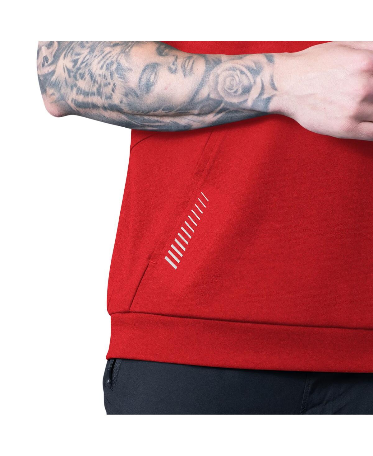 Msx by Michael Strahan Men's Red Kansas City Chiefs Tri-Blend Rebound Sleeveless Hoodie