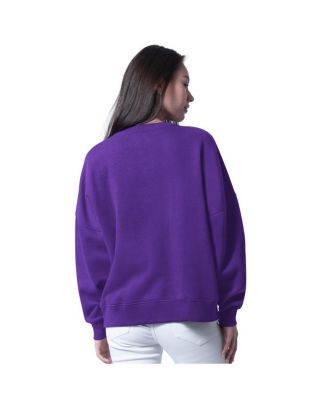 Women's Purple Minnesota Vikings Oversized Feud Sweatshirt