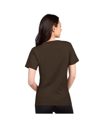 Women's Brown Cleveland Browns Super-Slim Lightweight Winning Crew T-Shirt