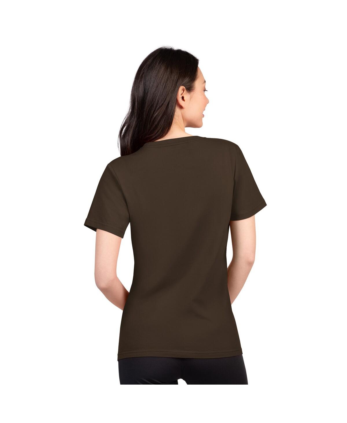 G-iii 4her By Carl Banks Women's Brown Cleveland Browns Super-slim Lightweight Winning Crew T-shirt In Brown