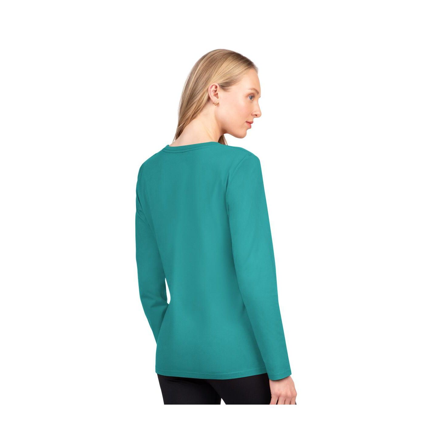 Женская футболка G-III 4Her by Carl Banks Aqua Miami Dolphins Best Play Long Sleeve — фото 2