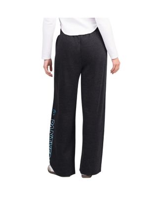 Women's Black Carolina Panthers Field Wide Leg Sweatpants