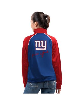 Women's Royal New York Giants Replay Full-Zip Track Jacket