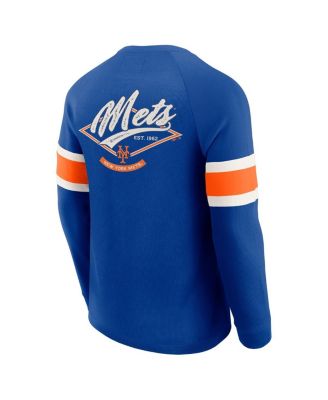 Men's Darius Rucker Collection by Fanatics Royal New York Mets Waffle-Knit Raglan Long Sleeve Henley T-Shirt