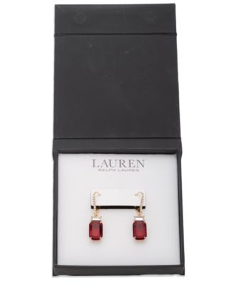 Glass Stone Drop Earrings