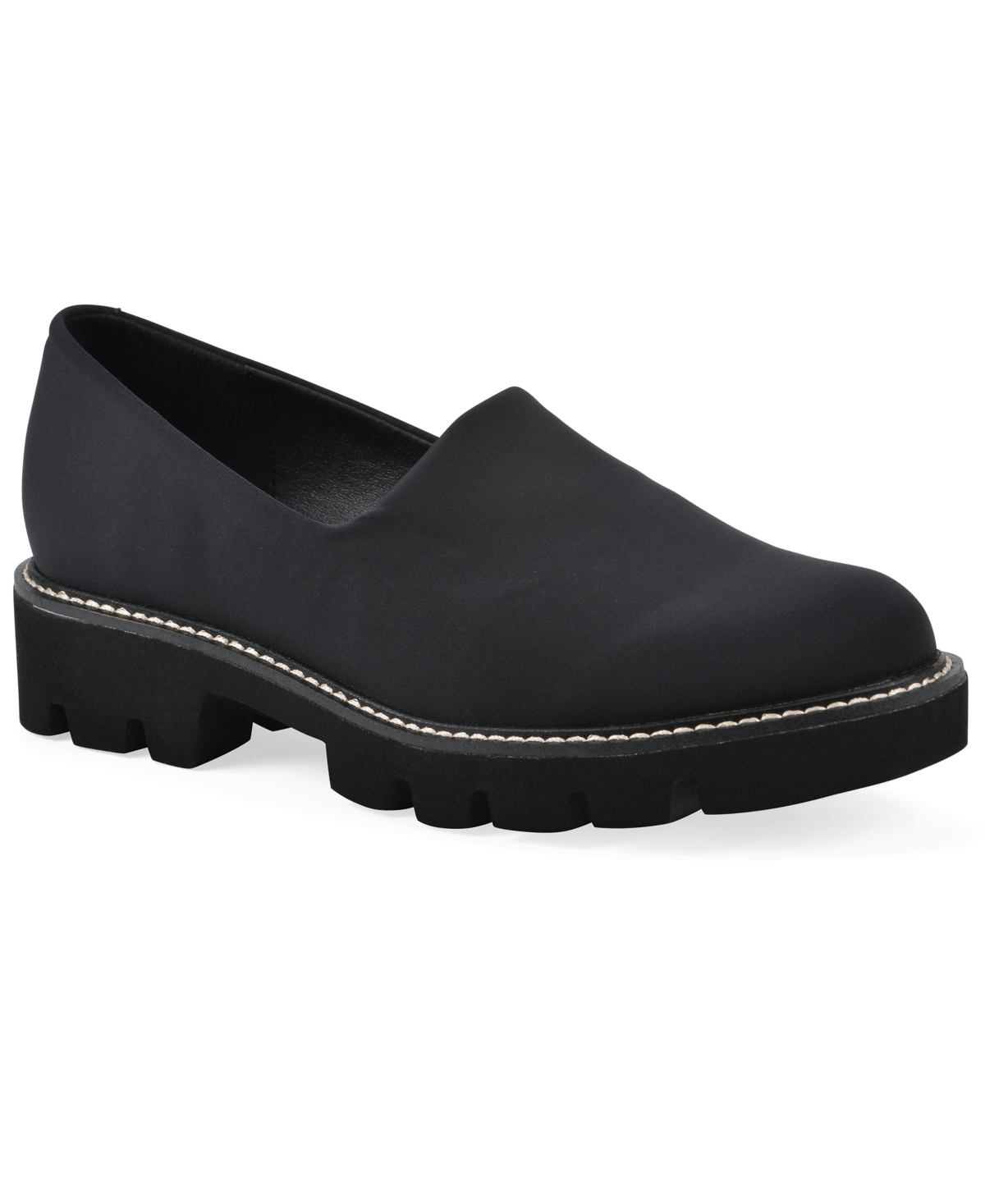 White Mountain Women's Gianni Lug Sole Flat In Black