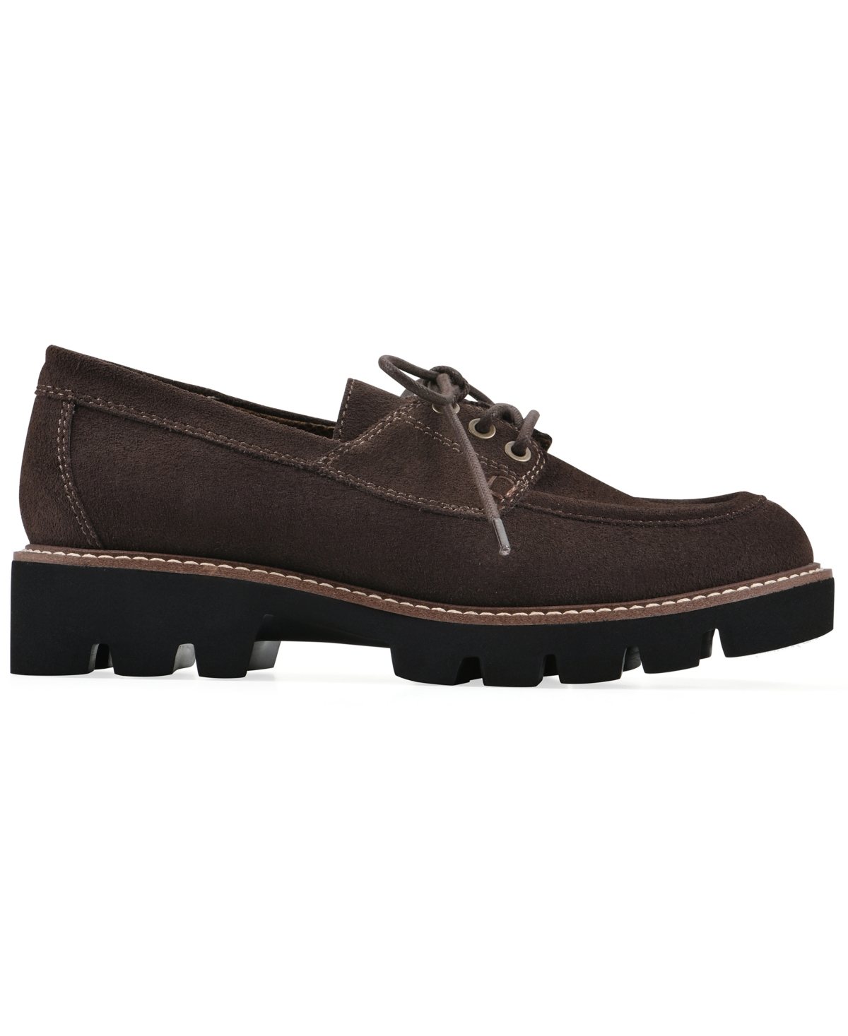 White Mountain Women's Gino Lug Sole Loafers In Brown