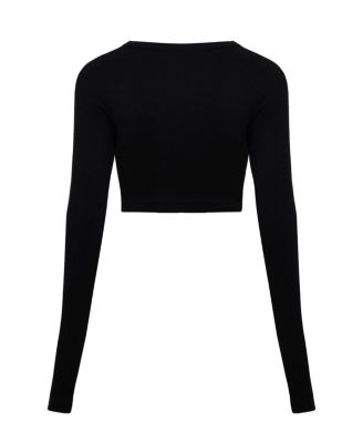 Women's Boat Neck Knit Crop Top