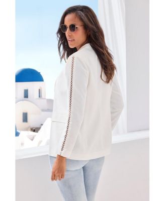 Women's Crochet Detail Blazer
