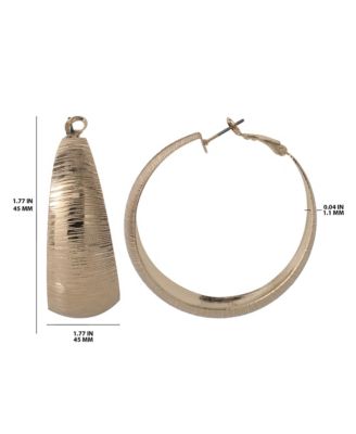 Matte Textured Gold Hoop Earrings