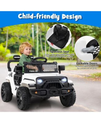 Kids Ride on Car Truck 12V Battery Powered Electric Vehicle w/ Foldable Mirrors