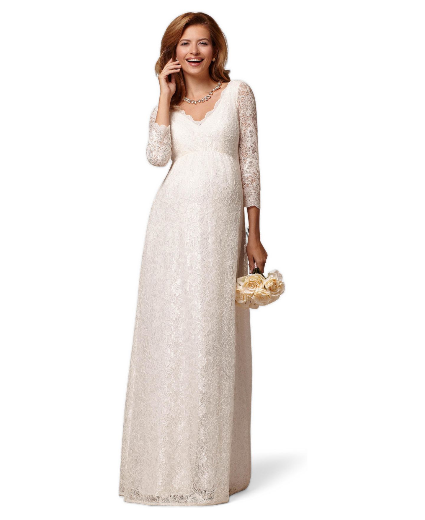 Tiffany Rose Maternity Женское кружевное свадебное платье для беременных Tiffany Rose, цвет: Слоновая кость — фото 1