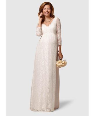 Baby Shower Winter White Maternity Dress Tiffany Rose Chloe Lace Maternity  Gown In Ivory At Nordstrom, Size