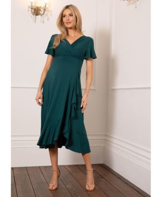 Maternity Waterfall Midi Dress