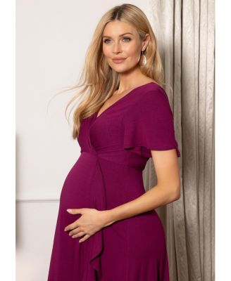 Maternity Waterfall Midi Dress