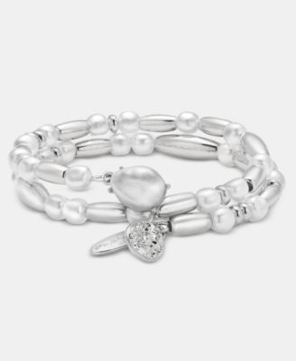 Imitation Pearl Beaded Coil Bracelet, Macy's Exclusive