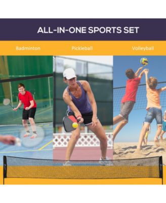 Badminton Set, Pickleball, Volleyball, 17' Badminton Net