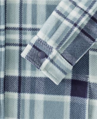 Plus Size Print Anyweather Fleece Shirt Jacket