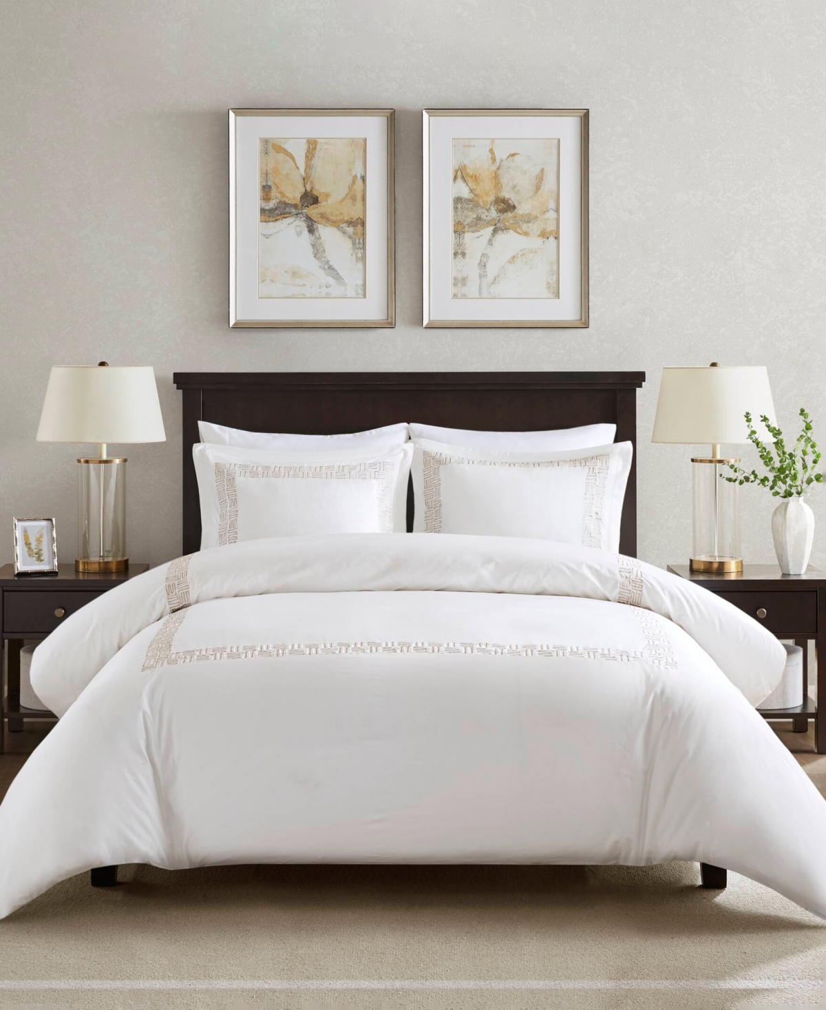 Harbor House Nile Embroidery 3 Pc. Duvet Cover Set In Multi