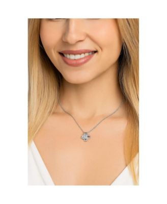 Knot Necklace With Cubic Zirconia Stones