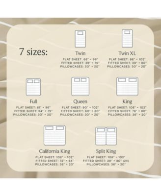 4-PC Striped Silky Soft Cooling Deep Pocket Sheet Set, Queen