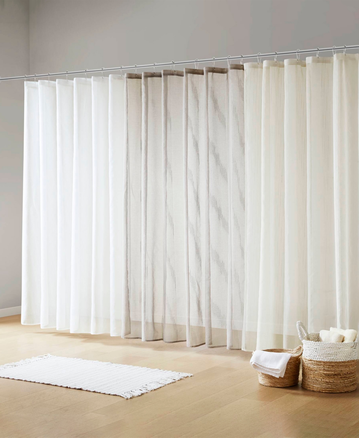 Madison Park Anna Sheer Shower Curtain 72 X 8 4 In White