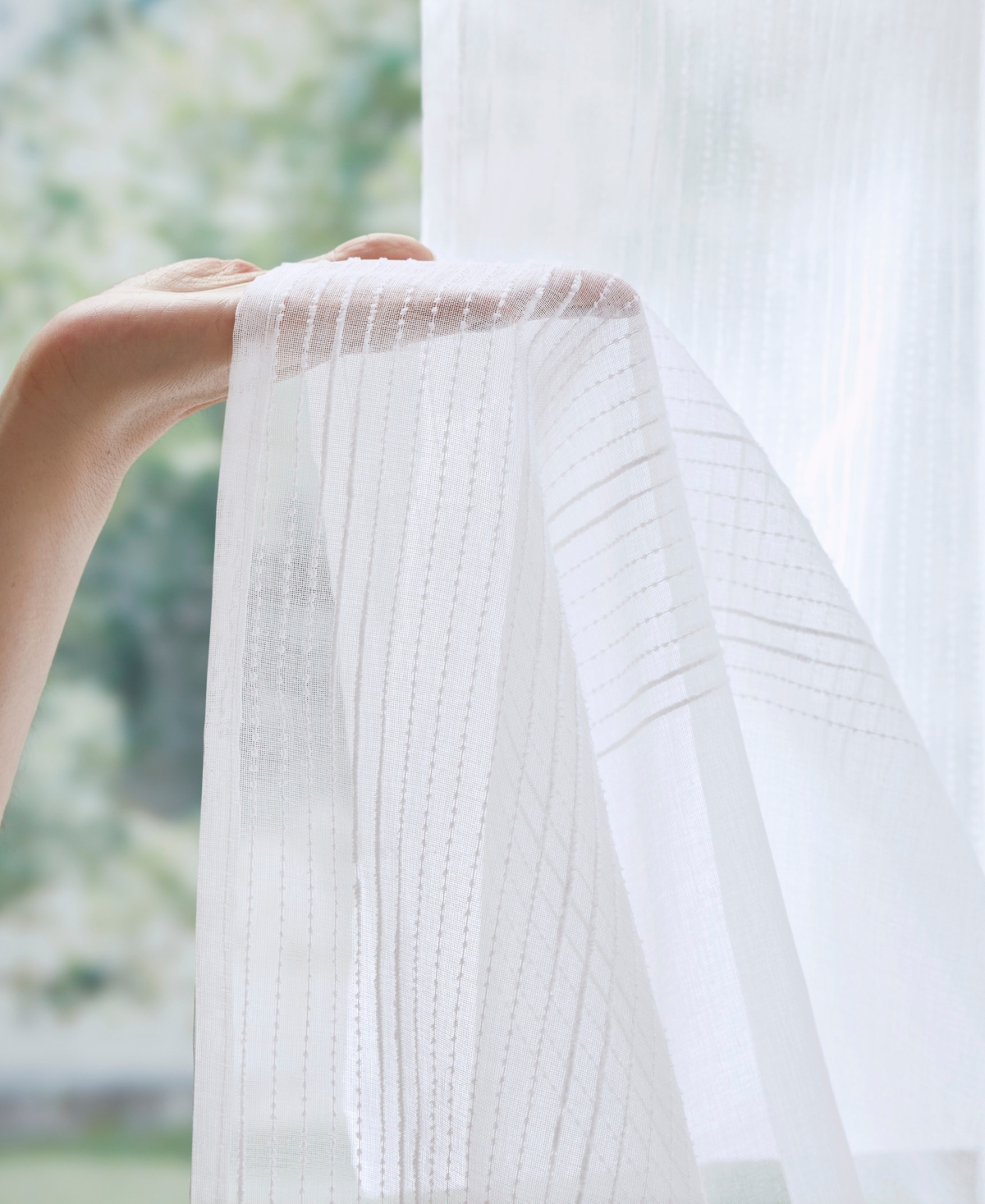 Madison Park Anna Sheer Shower Curtain, 72" X 8 4" In White