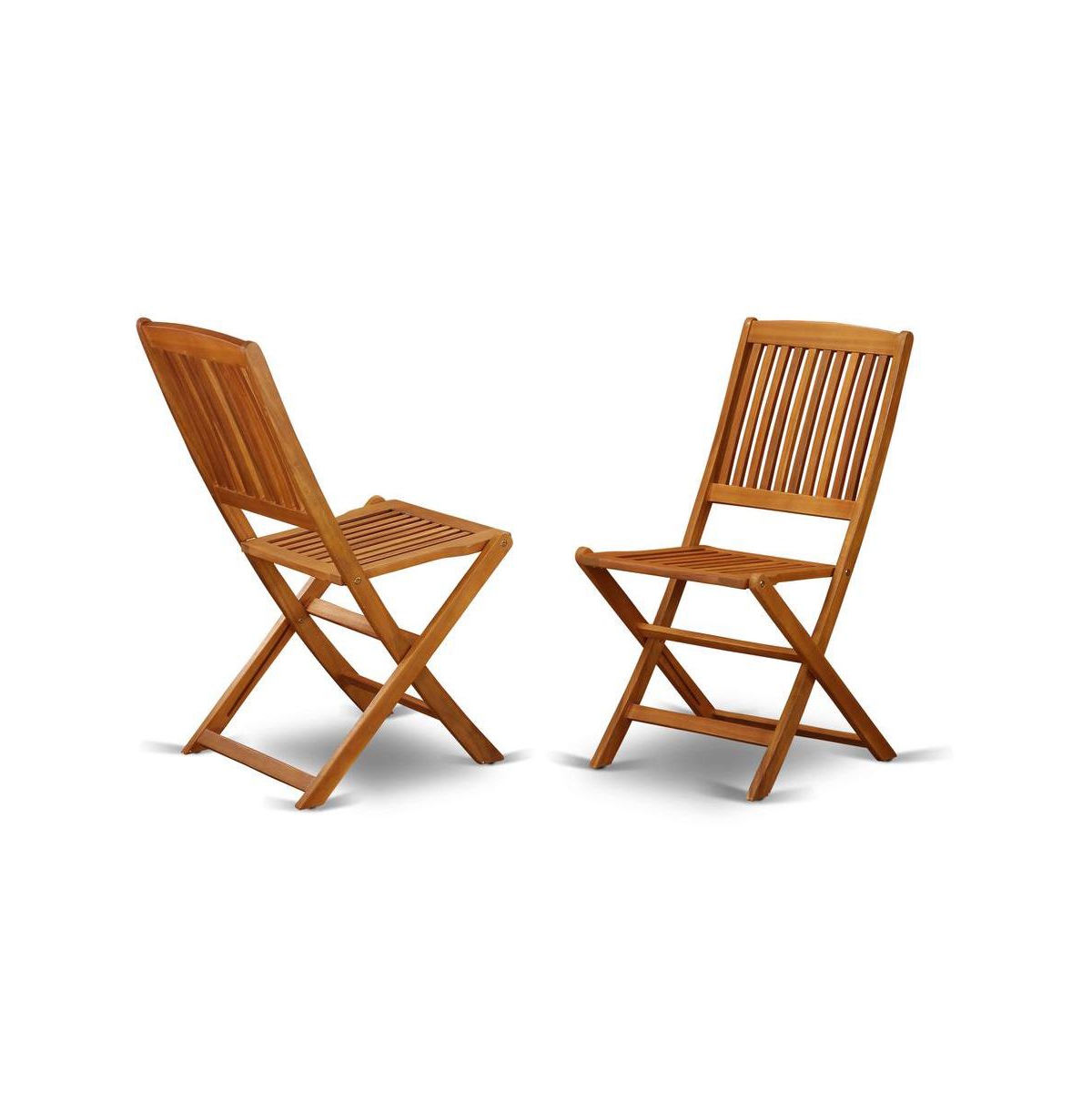 East West Furniture Wooden Patio Set Natural Oil