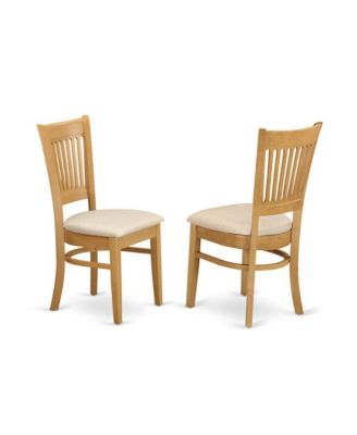 3-Pc Modern Dining Room Table Set - 2 Dining Room Chairs and 1 Kitchen Dining Table (Oak Finish)