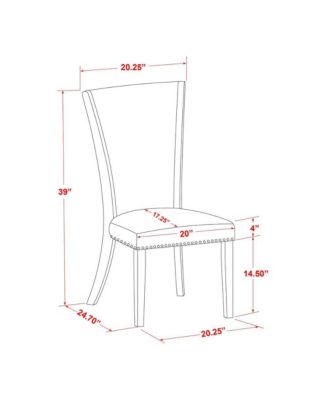 6 Piece Kitchen Table Set - 4 Dark Gotham Grey Linen Fabric Chairs for Dining Room with Nailheads and Linen White Wooden Dining Table, 1 Modern Bench