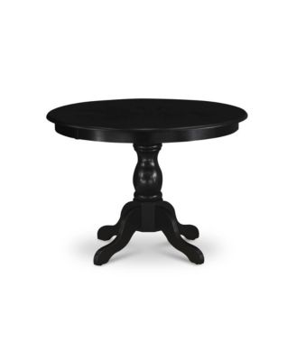 3-Piece Dining Table Set with Black Wood Table and 2 Linen Fabric Chairs featuring Button Tufted Back and Nail Heads