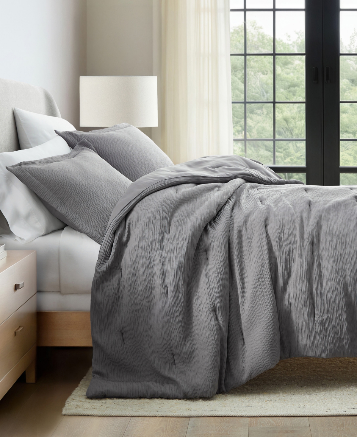 Ienjoy Home Cloud Weave Gauze 3-pc. Comforter Set, Full/queen In Gray