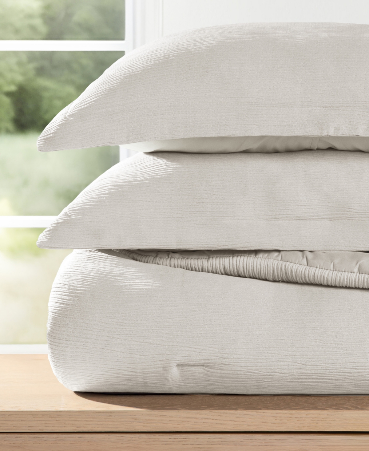 Ienjoy Home Cloud Weave Gauze 3-pc. Comforter Set, King/ California King In Sand