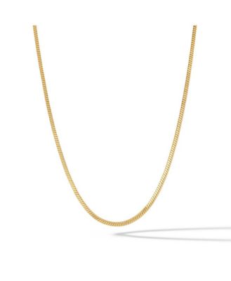 Women's Snake Chain Necklace in 14K Gold Plated Silver