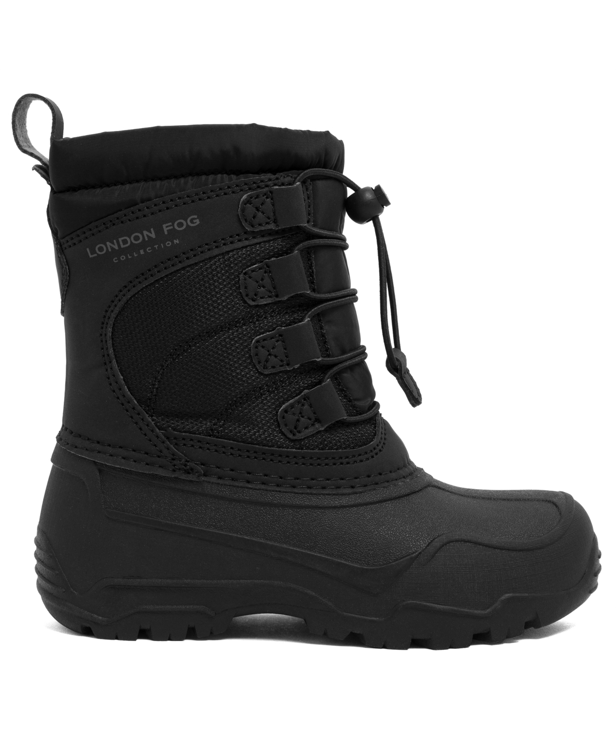 London Fog Little & Big Boys 1-5 Kenji Cold Weather Lace-up Boots In Black