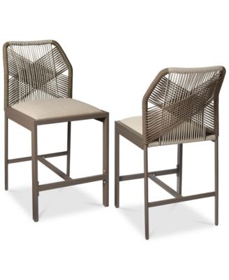 Set of 2 Indoor Outdoor Counter Height Barstools