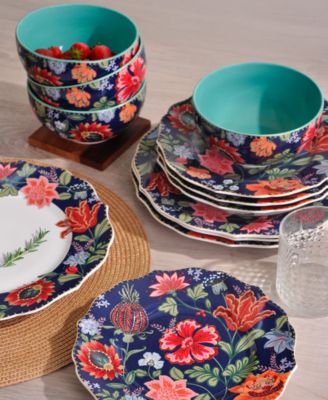 Chintz 12-Pc. Dinnerware Set, Service For 4