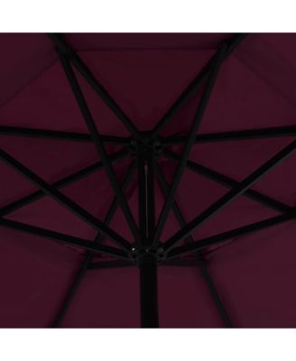 Garden Parasol Bordeaux Red Polyester, Aluminum Extra Large