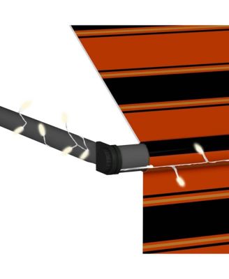 Retractable Awning Orange and Brown