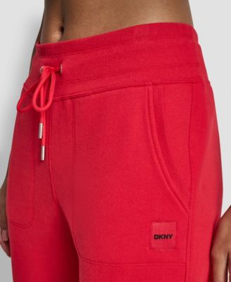 Women's Tonal Logo Patch Rib Trim Side Pockets Jogger