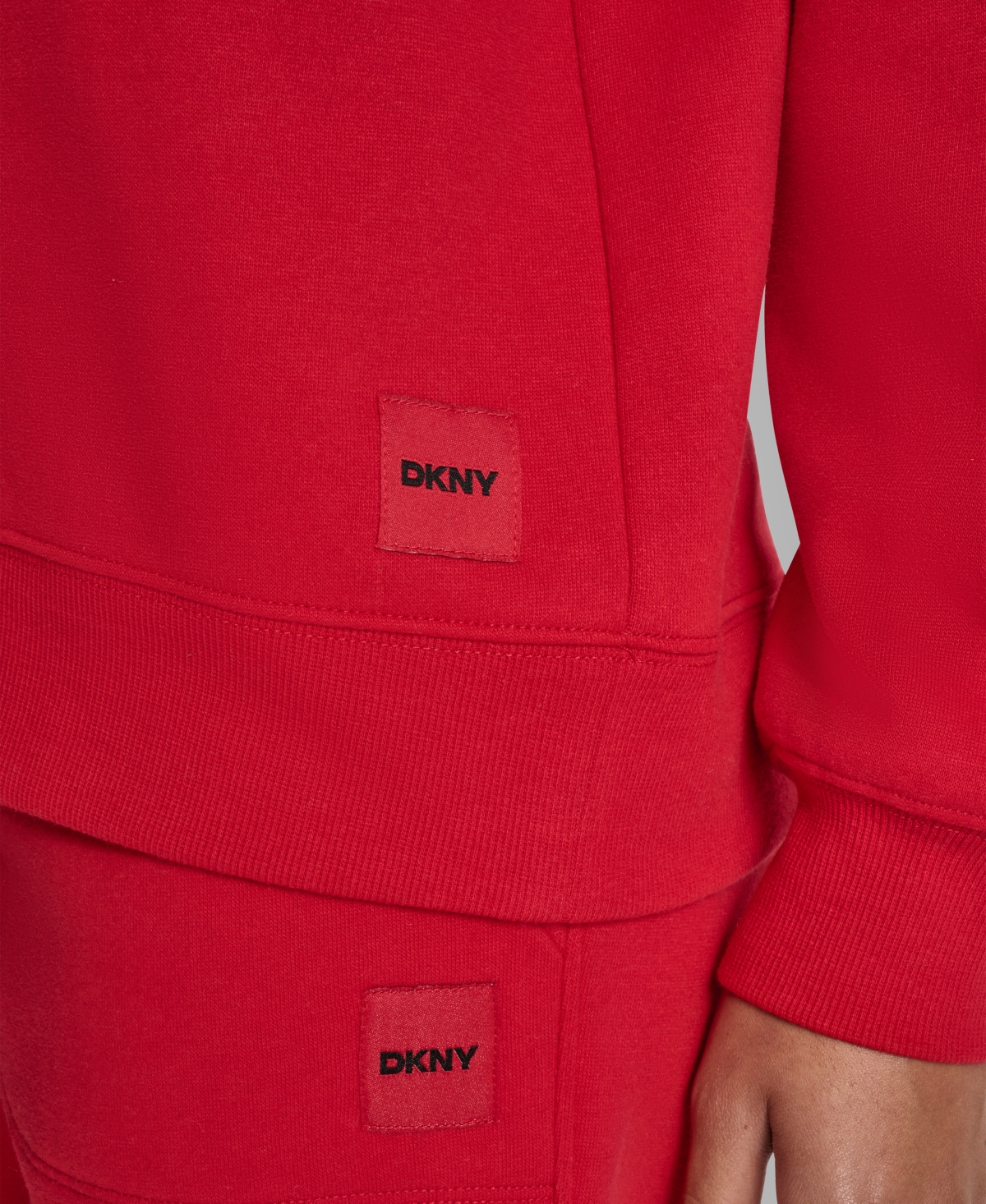 Dkny Women's Tonal Logo Patch Crewneck Sweatshirt