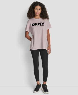 Women's Flocked Logo Drop Shoulder T-Shirt