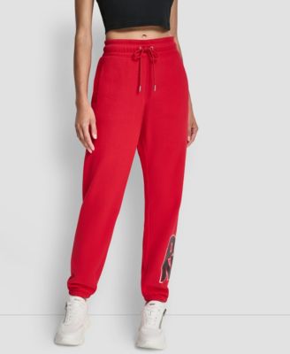Women's Mixed Metal Stacked Glitter Logo Jogger