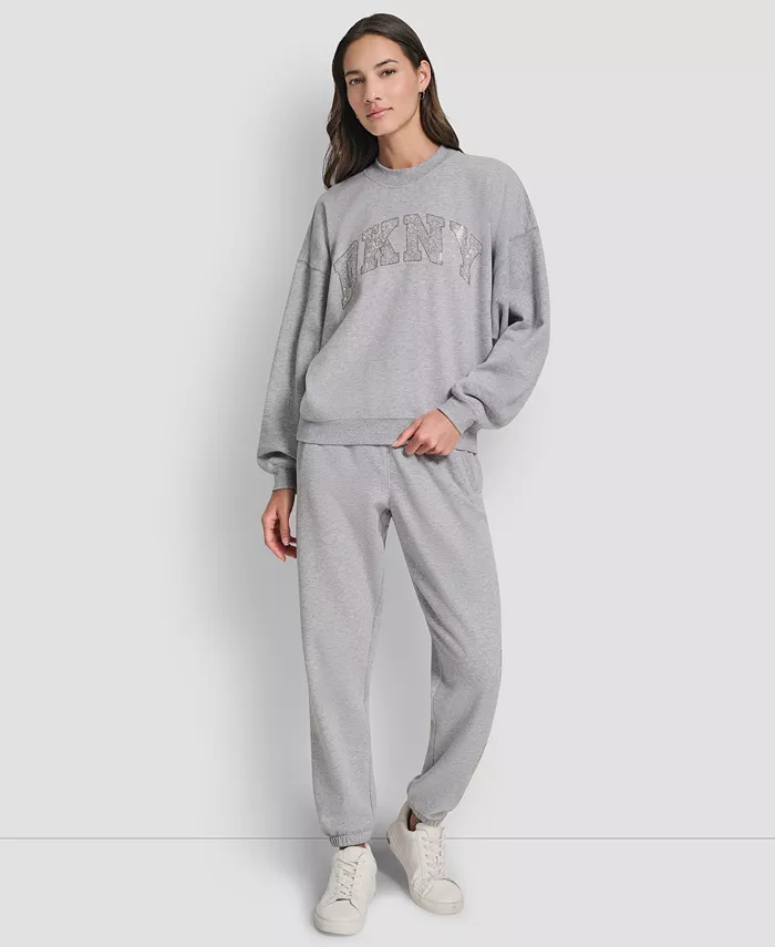 Women's Exploded Rhinestone Varsity Logo Sweatshirt - thumbnail 5