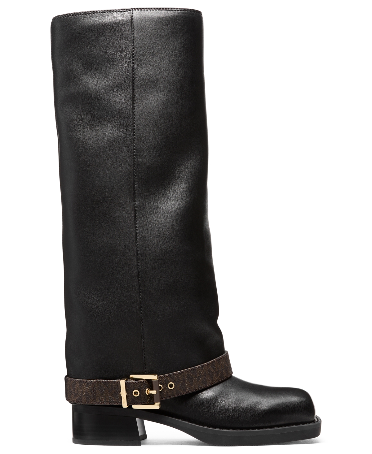 Michael Kors Colby Leather And Signature Logo Boot In Multi
